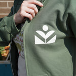 Logo Zip Up Hoodie, Green - Sow True Seed