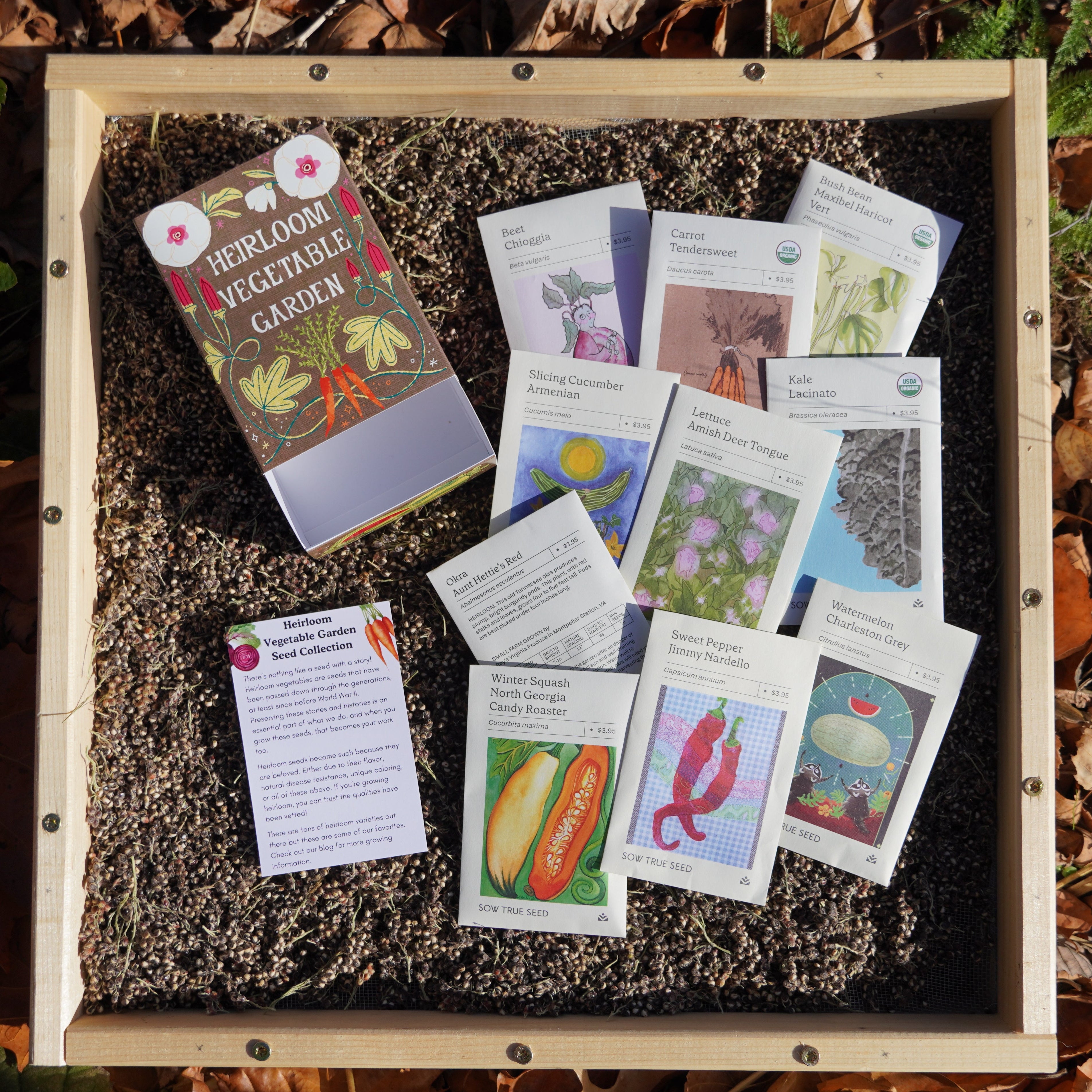Heirloom Vegetable Garden Seed Collection Box - Sow True Seed