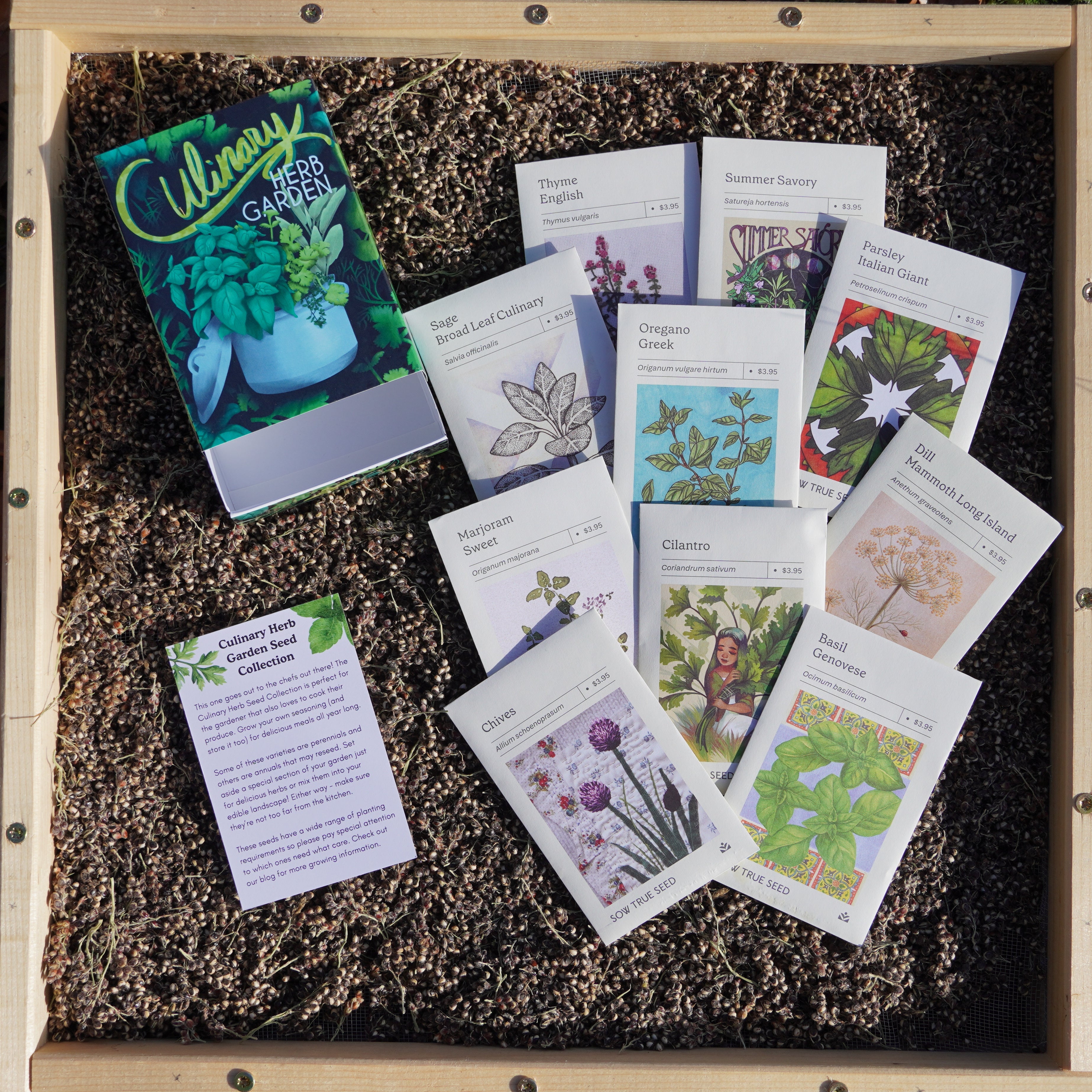 Culinary Herb Garden Seed Collection Box - Sow True Seed