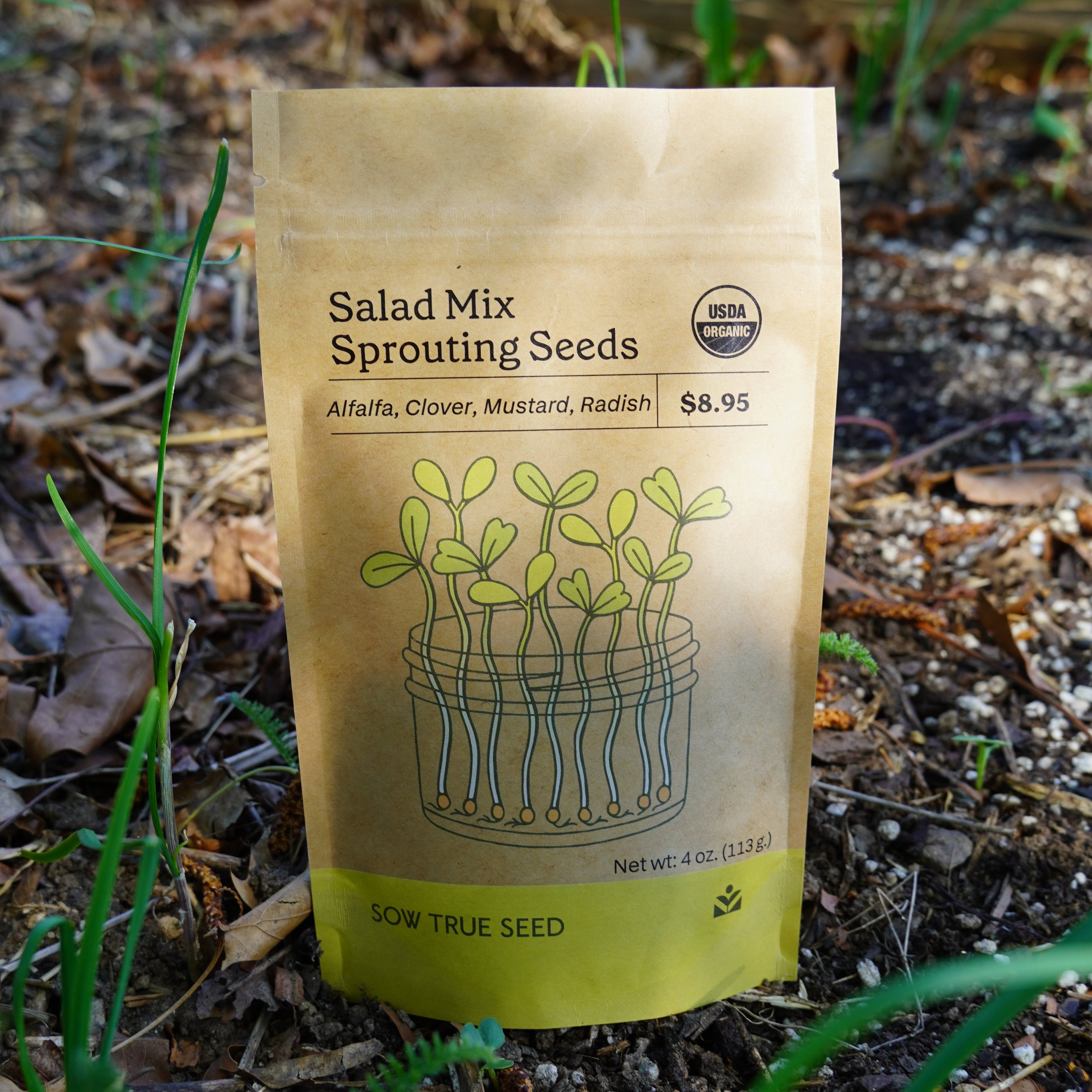 Sprouting Seed - Sprouting Salad Mix, ORGANIC - Sow True Seed
